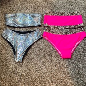 A pair of “High Waisted Tube Top” bikinis